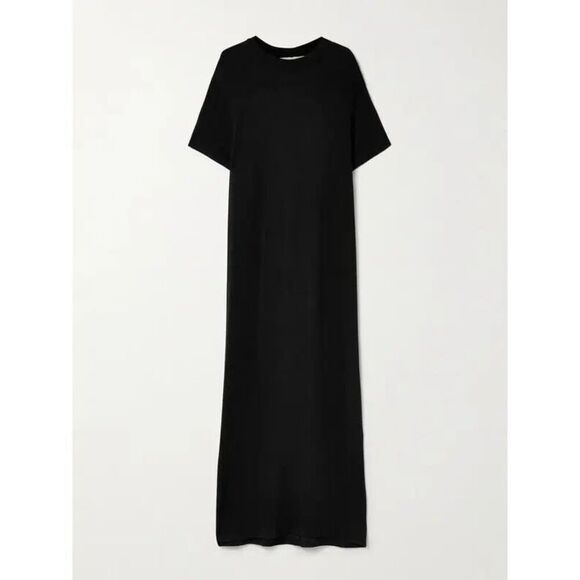 RÓHE Dresses & Skirts - RÓHE Women's Black Short Sleeve Stretch Knit Jersey Maxi Dress Size 38 NWOT
